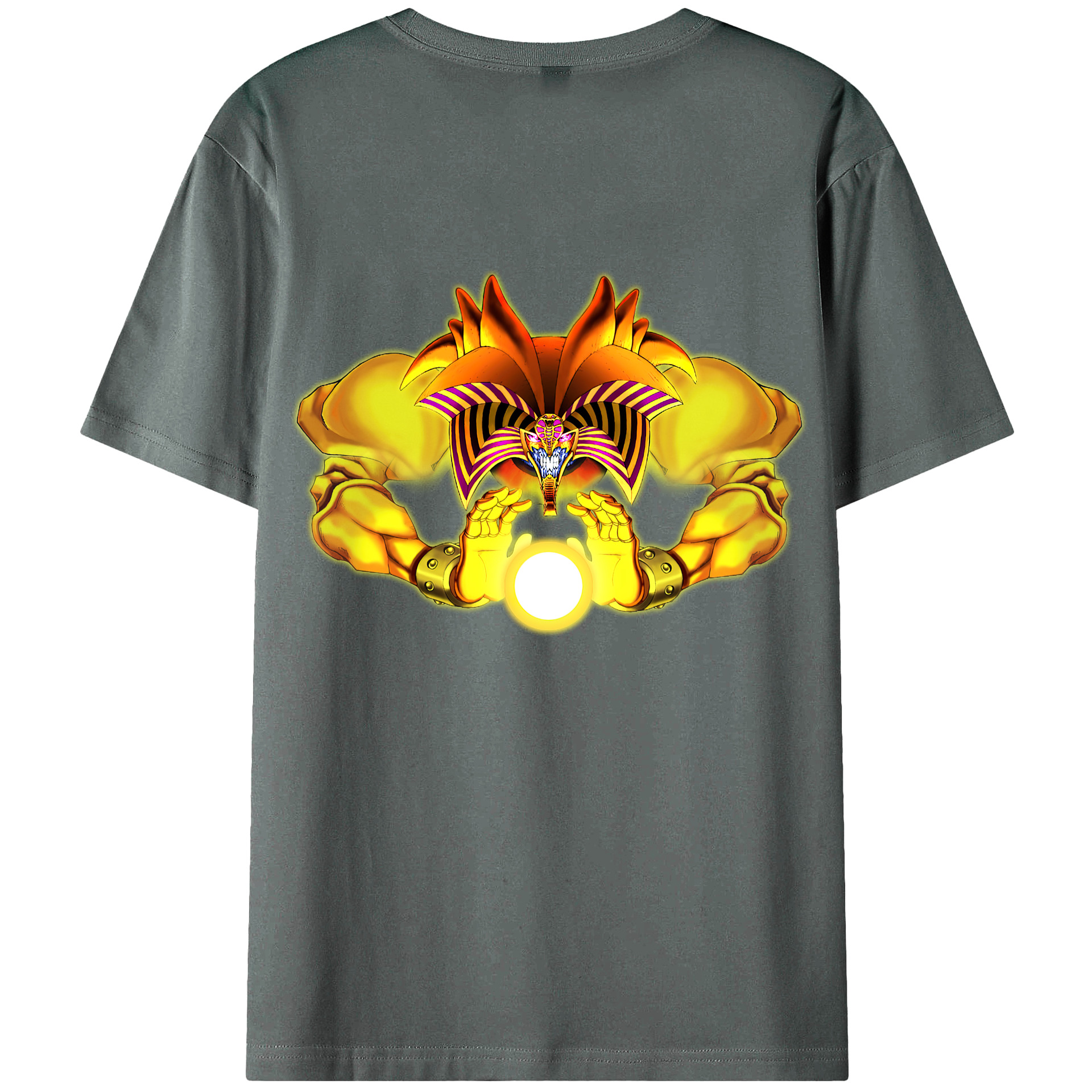 （画像用） 遊☆戯☆王 Yu-Gi-Oh! 綿100％ メンズ半袖Tシャツ（バックプリント） 通気性